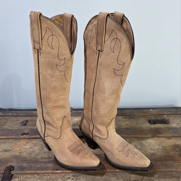 J.B. Dillon Shoes - J.B. Dillon Snip Toe Embroidered Western Handcrafted Soft Leather Cowgirl Boots